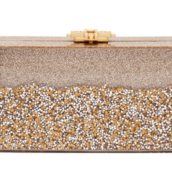 India Hicks Glitter Box Clutch - New - Picture 3 of 13